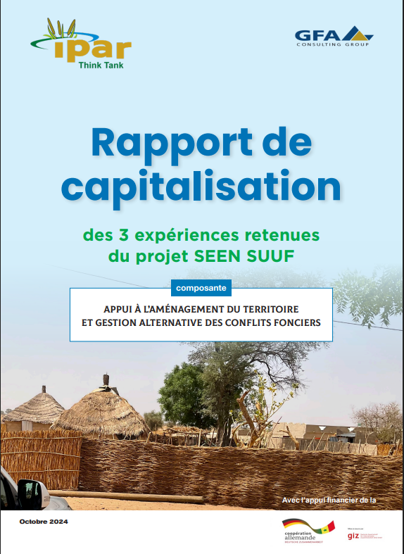 Le consortium GFA-IPAR capitalise les expériences du projet SEEN SUUF